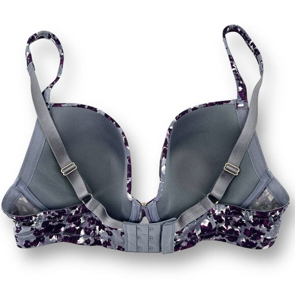 Le Mystere Safari Plunge T Shirt Bra Size 32DDD 32F Floral Winter Foliage - Picture 5 of 8